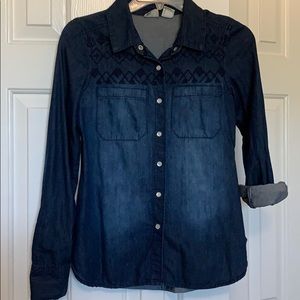 Denim button up